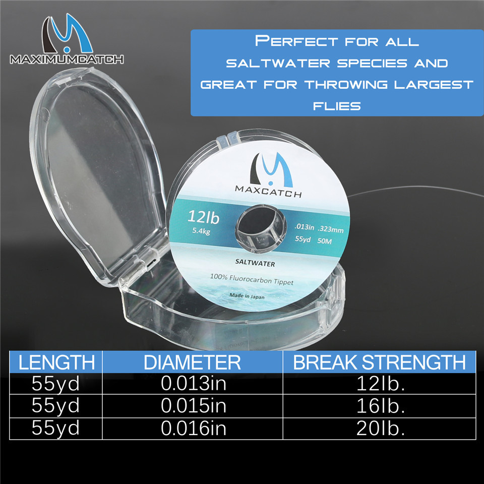 Saltwater Line - Maximumcatch 100% Pure Fluorocarbon Saltwater Tippet