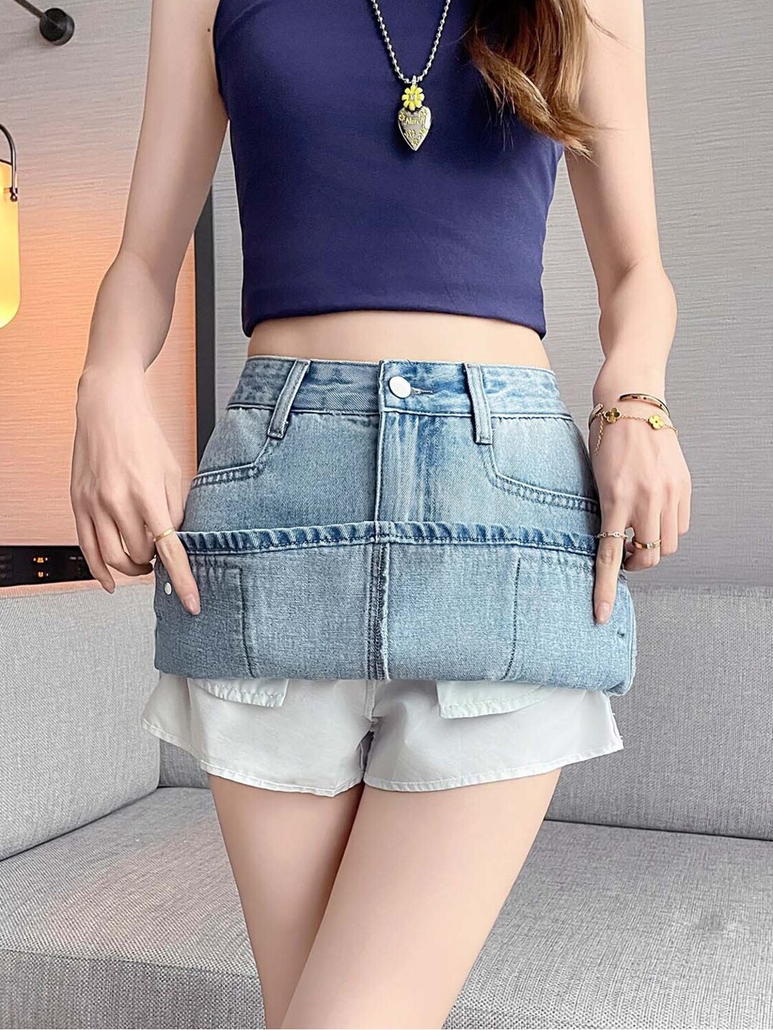 Women High Waist Cargo Denim M - Fly Line review and price